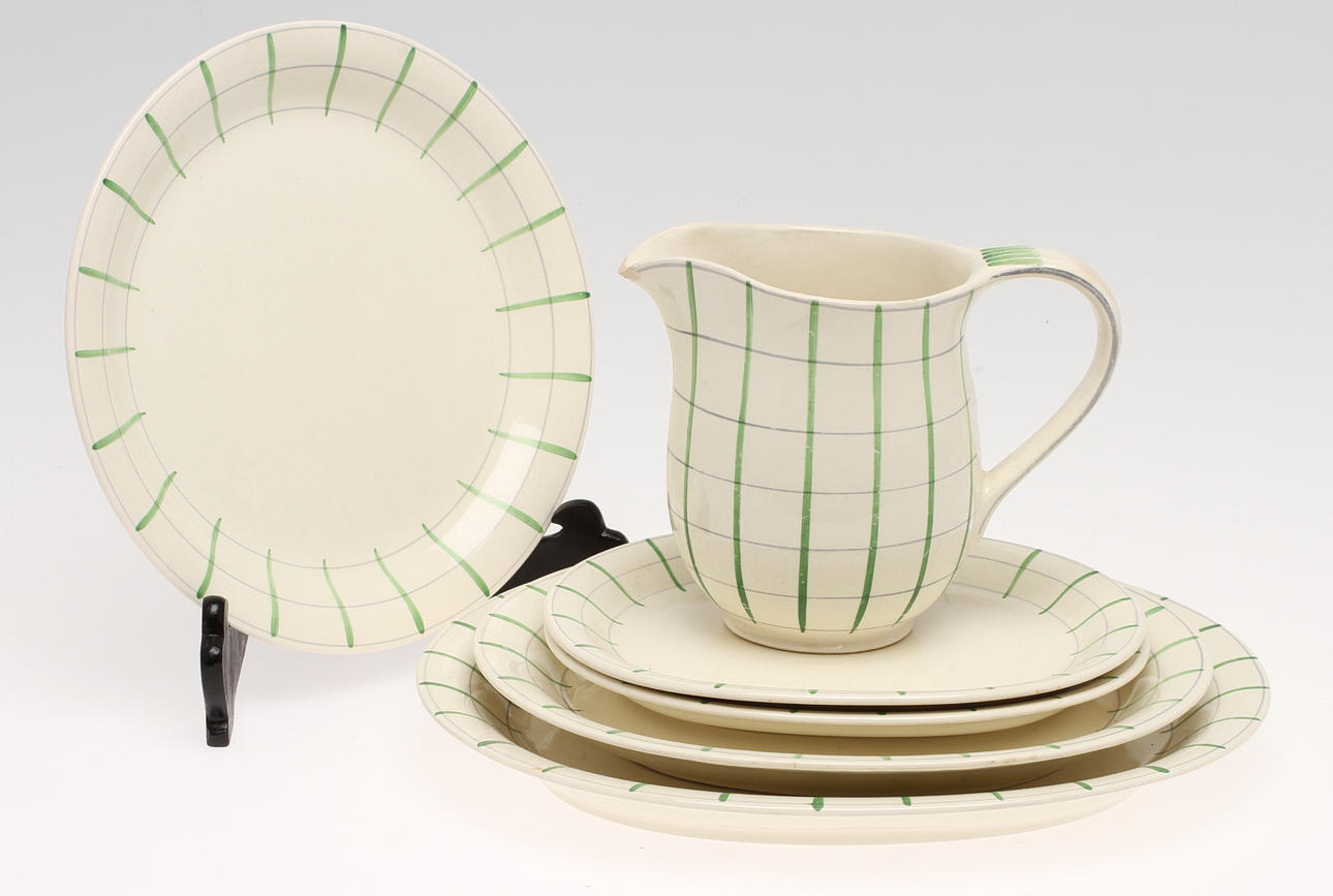 SERVIS, 17 dlr, Flintgods, "Spaljé", Wilhelm Kåge, Gustavsberg, 1900-tal.