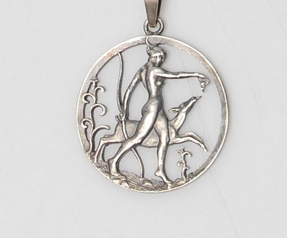 TORE STRINDBERG. 1882-1968, halsband, silver, Stockholm 1945.