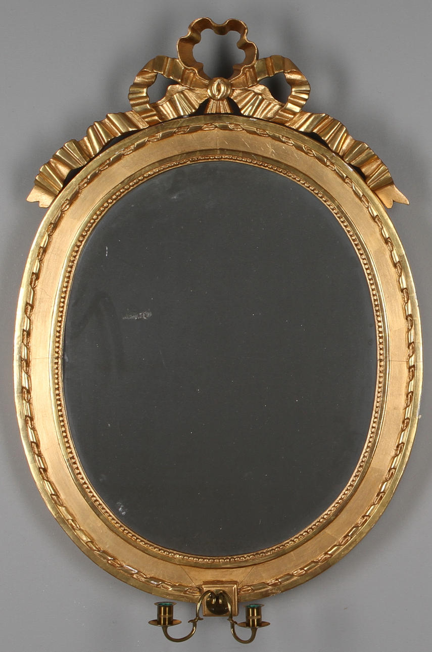 SPEGELLAMPETT, för två ljus, gustaviansk, 1700-tal.
