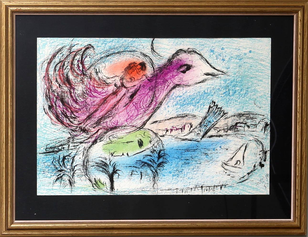 MARC CHAGALL. "The Bay", ur Derriere le Miroir, 1962.