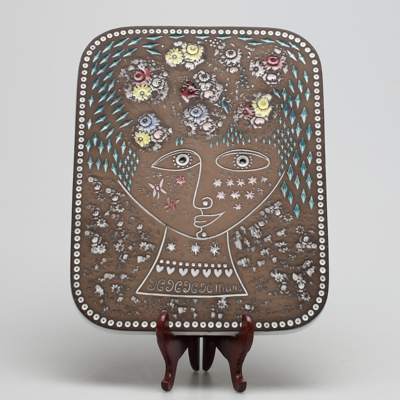 KERAMIKPLATTA, Mari Simmulson, Uppsala Ekeby.