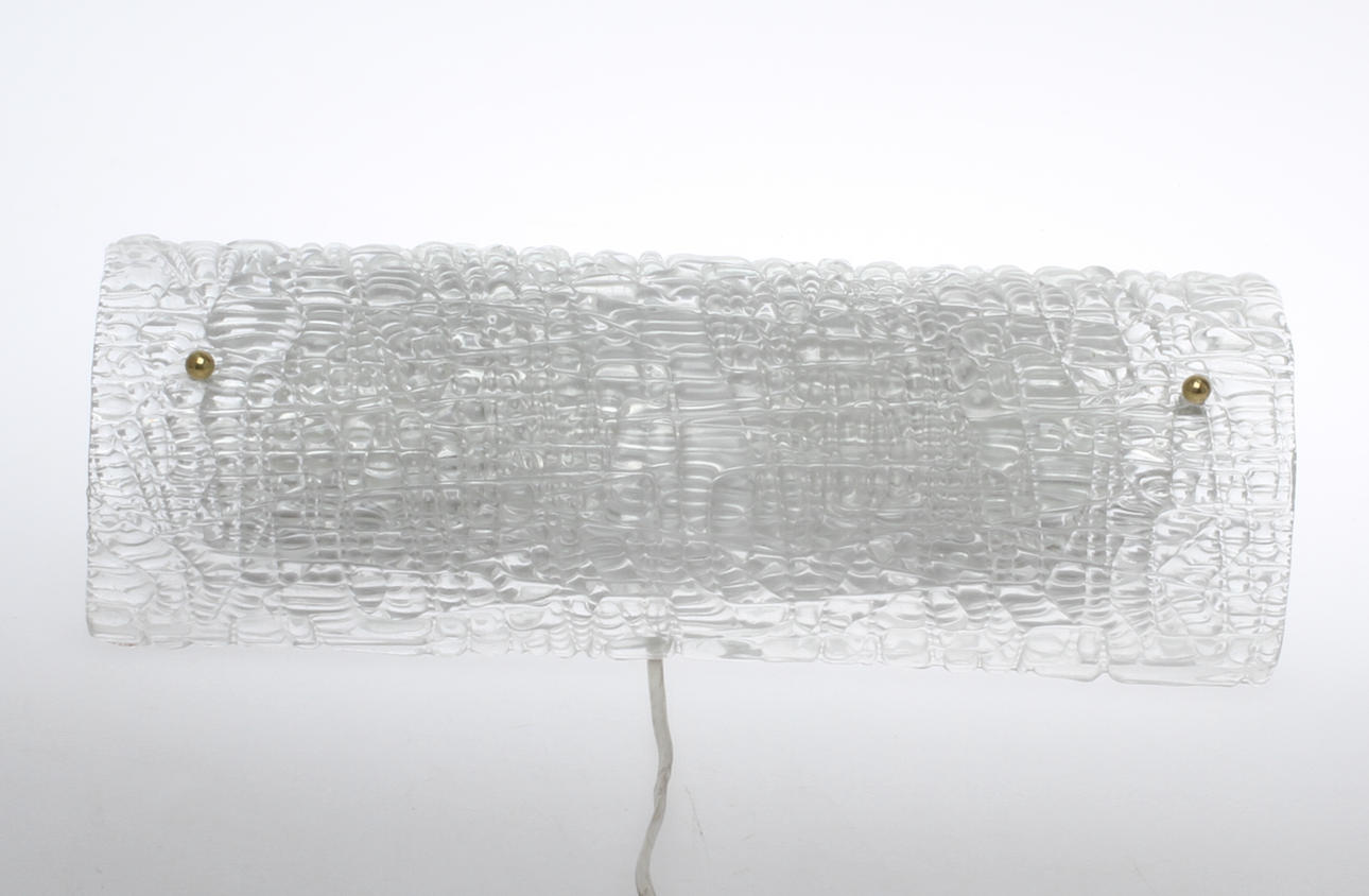 VÄGGLAMPA, glas, 1900-talets andra hälft.