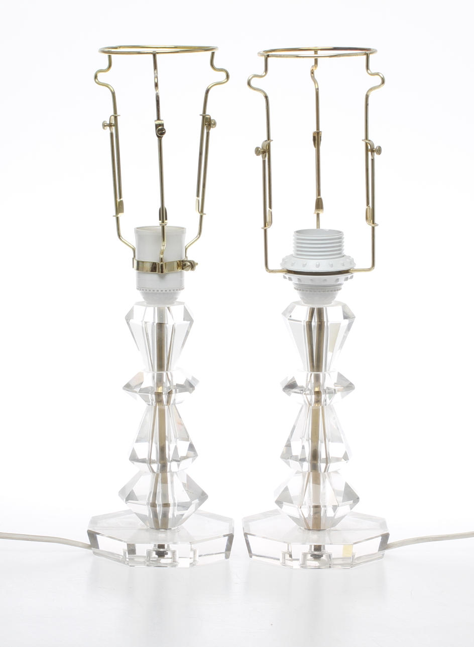 BORDSLAMPOR, ett par, 1900-talets andra hälft.