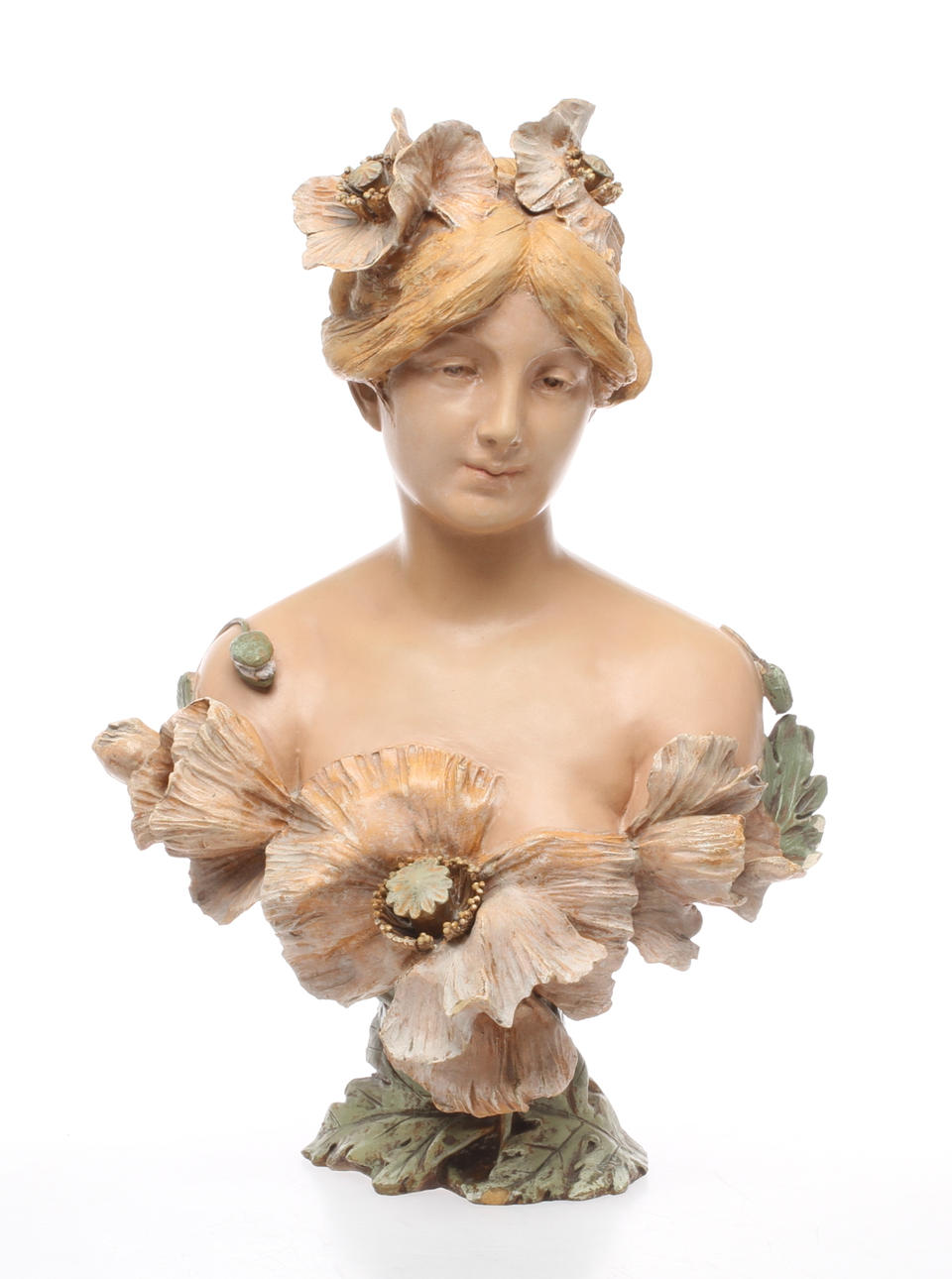 BYST, Kvinna, porslin, Riessner Stellmacher & Kessel, Belle époque, omkring 1900.