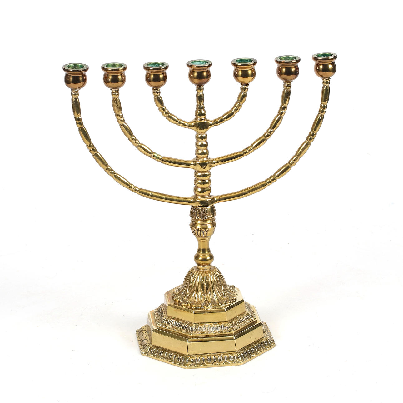 CANDELAB/MENORA, Malm, 20th century.