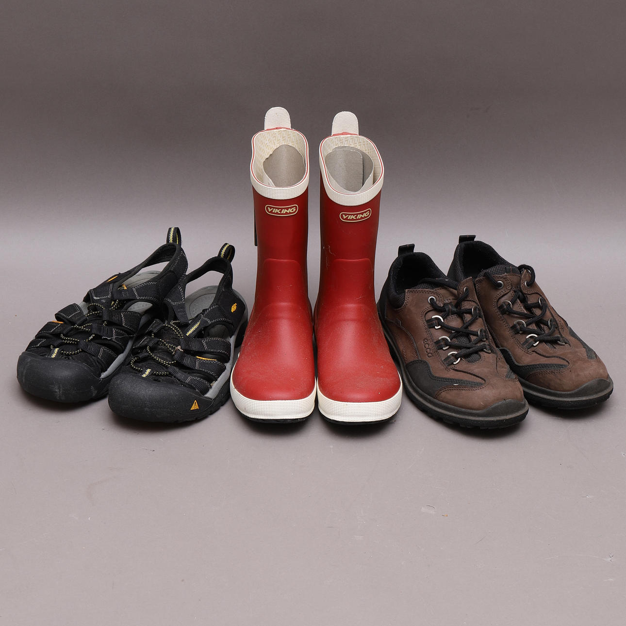 SHOES & BOOTS, 3 pairs, Ecco, Keen & Norwegian Viking.