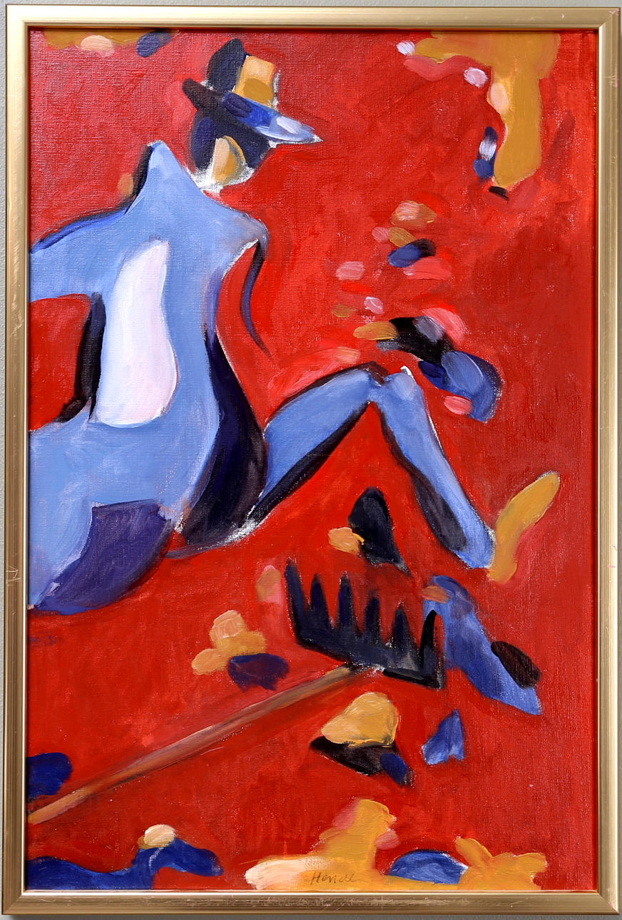 FOLKE HENELL. Trädgårdsmästaren, olja på duk, signerad Henell.