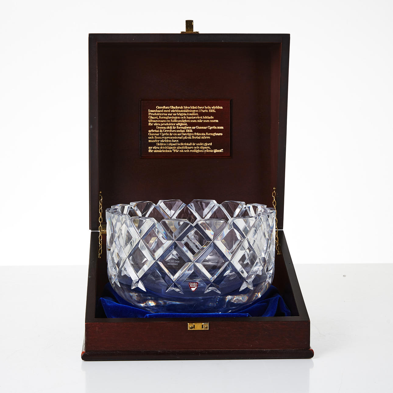 GUNNAR CYRÉN, "Sofiero", skål, glas, Orrefors.