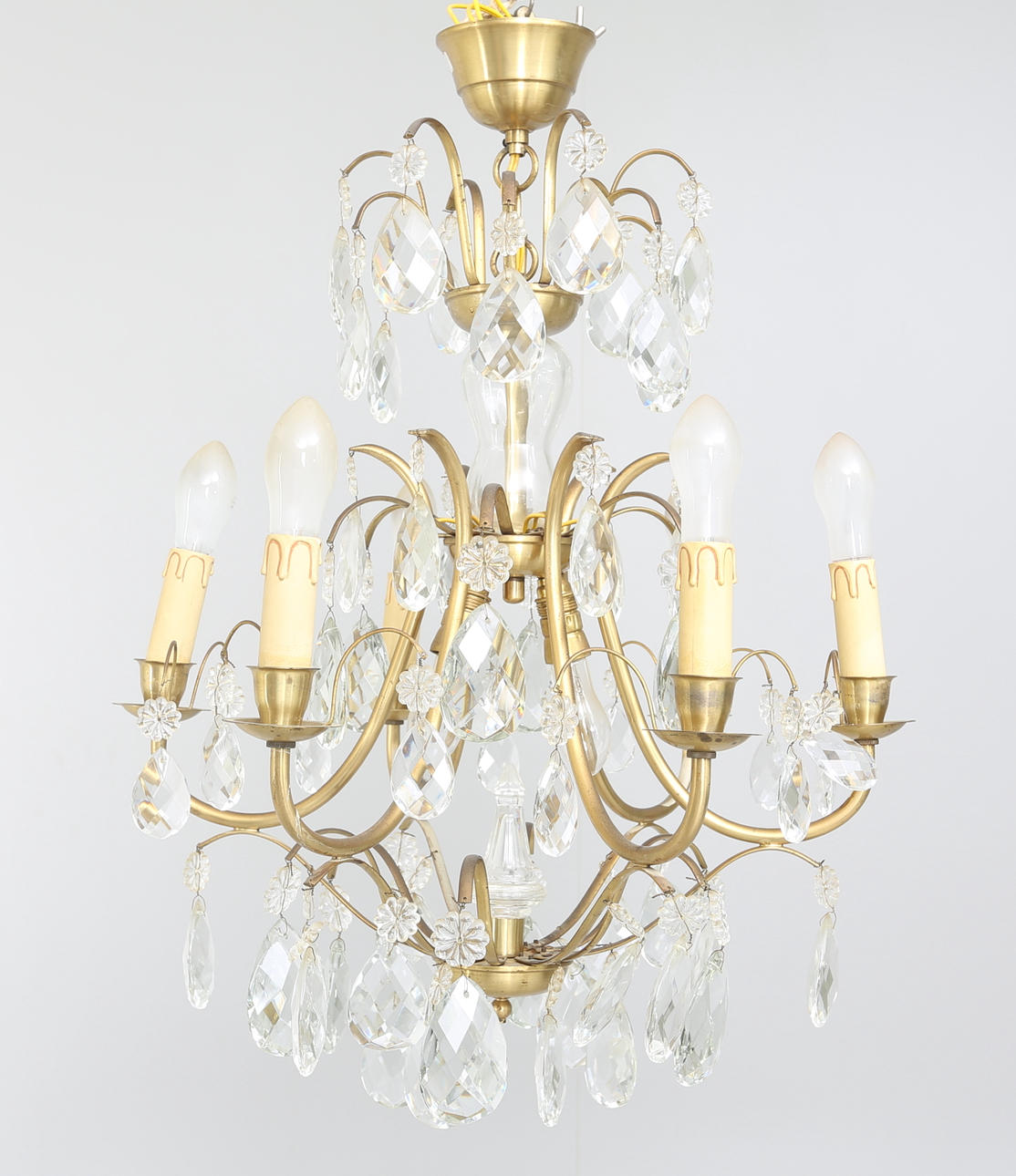 KRISTALLKRONA, estilo barroco, 1940-1950.