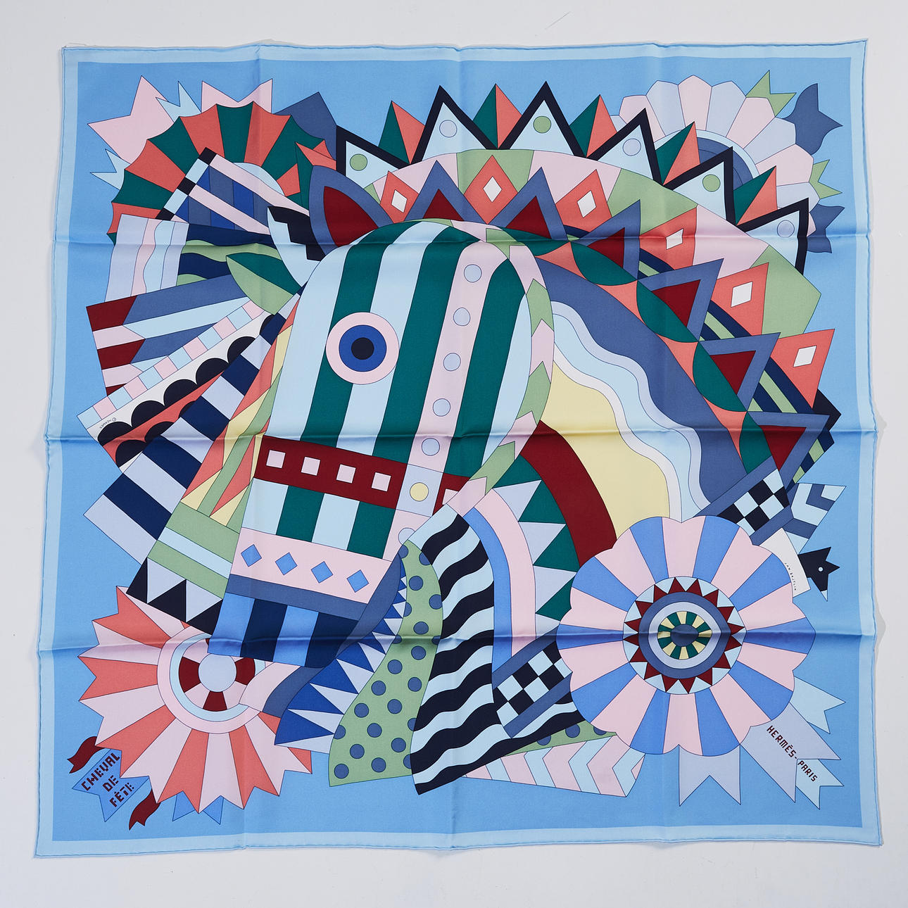 HERMÈS, "Cheval de Fete", scarf.