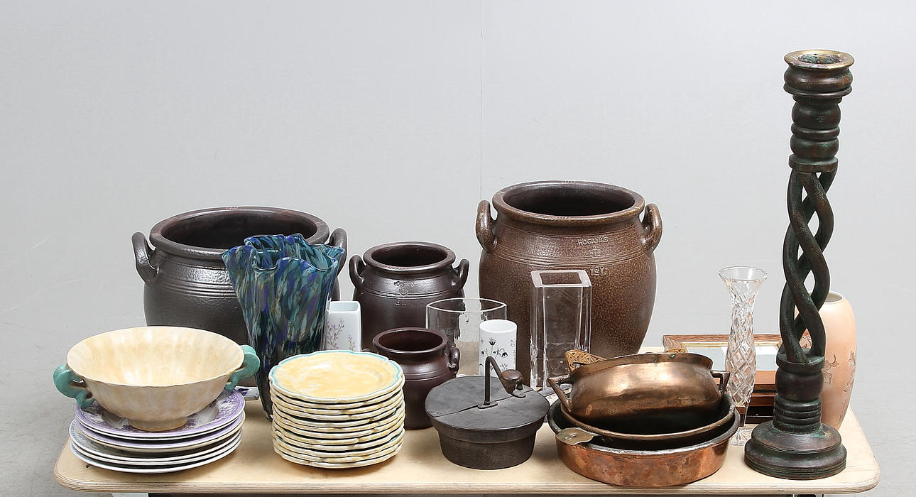 GLAS och KERAMIK mm, 1800-1900-tal.