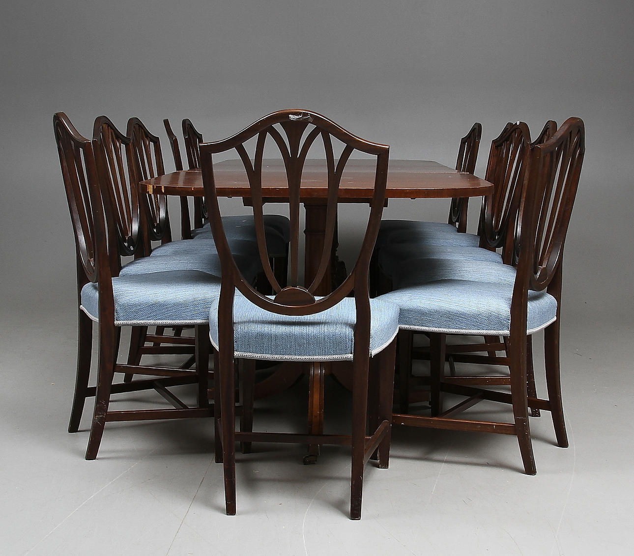 MATSALSGRUPP, 10 delar, engelsk stil, 1900-tal.