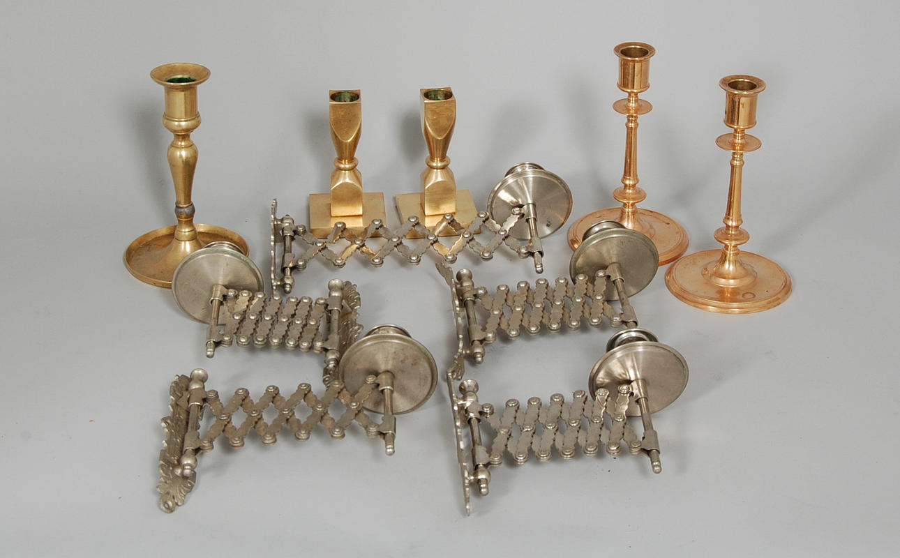 PARTI LJUSSTAKAR, 10 delar, bland annat 5 st pianoljusstakar.