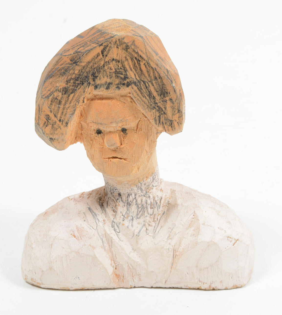 BO SÄLLSTRÖM. Escultura, madera, busto, mujer.