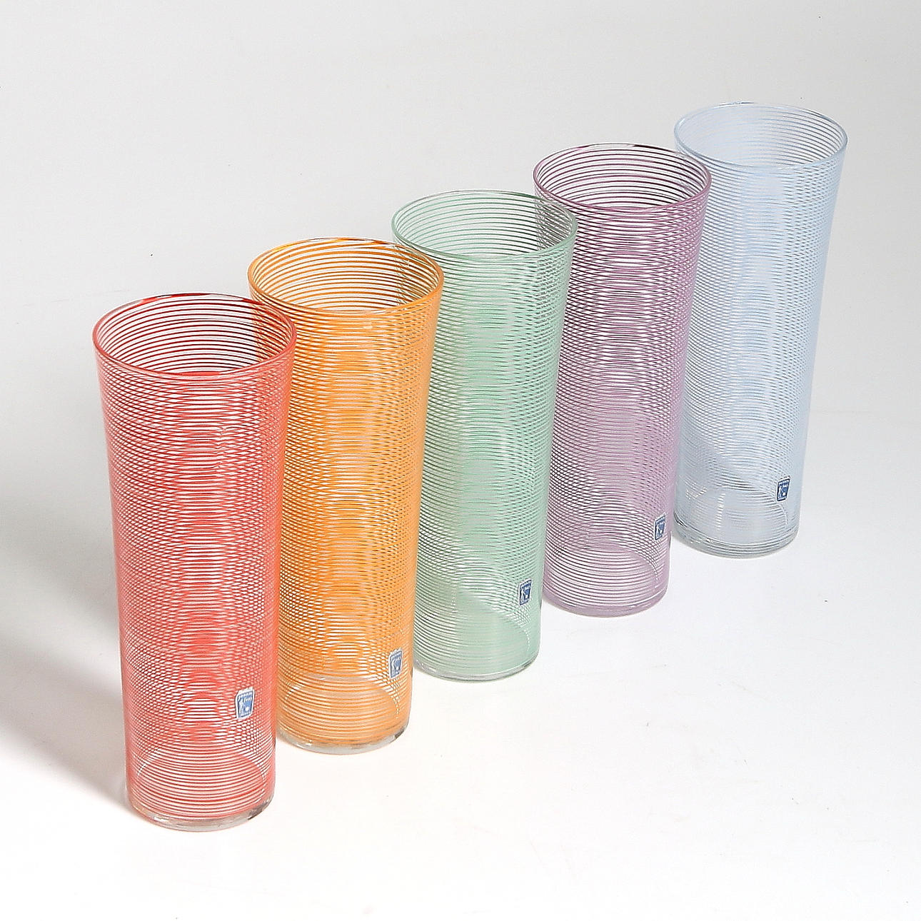 GROGGLAS, 5 st, glas, "Party", Bengt Orup Johansfors.