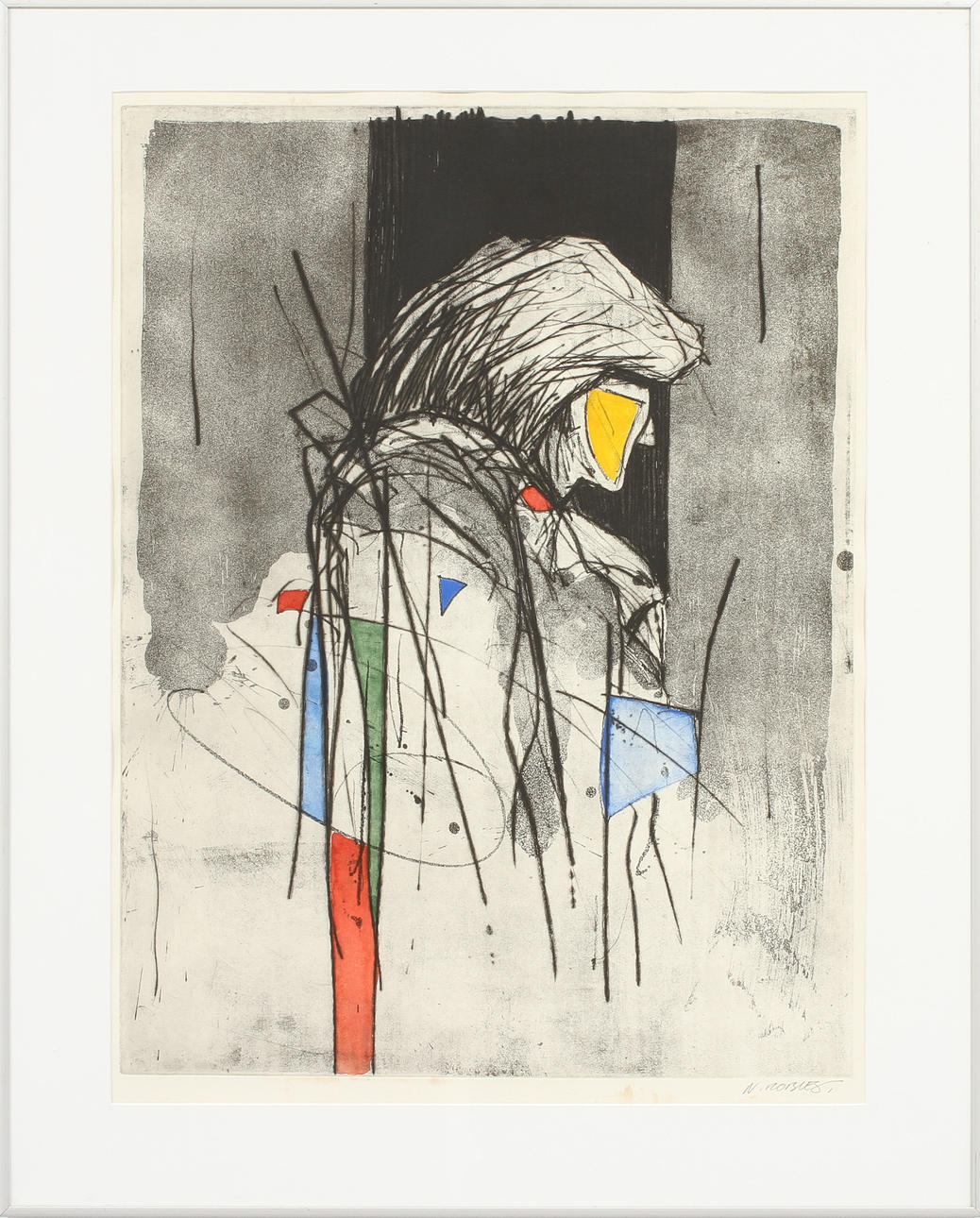 NORBERT ROBLES, färgetsning, sign.