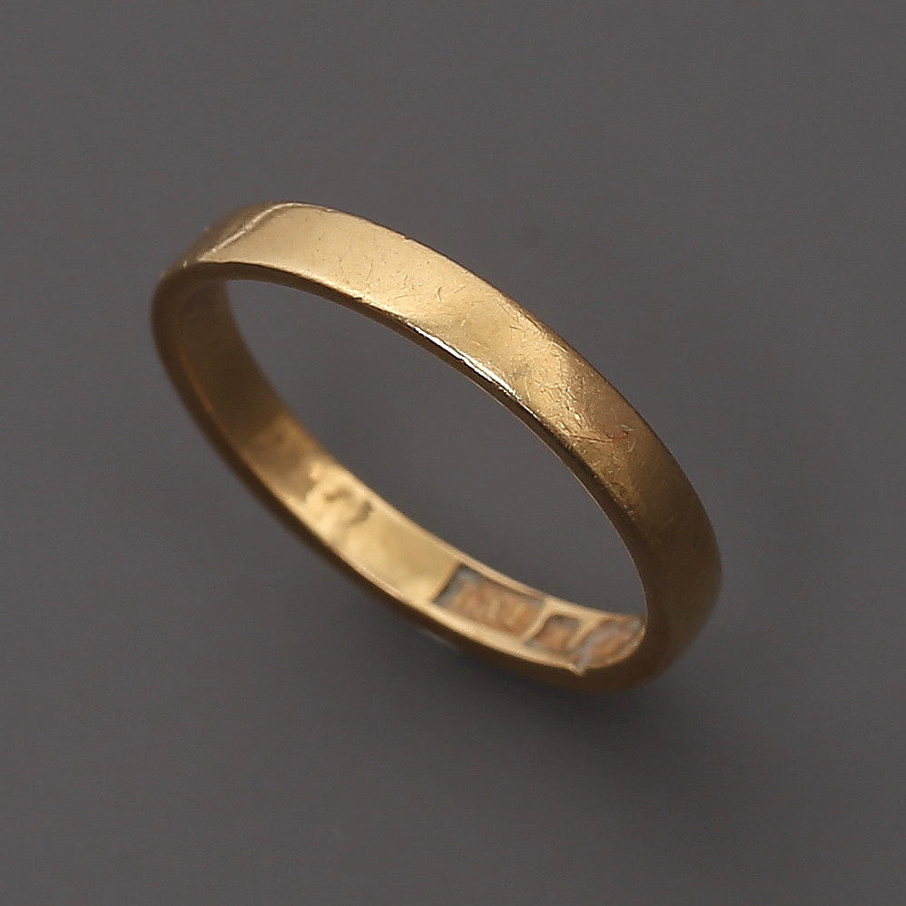 RING, lillefinger, 18K guld, Västerås, 1967.