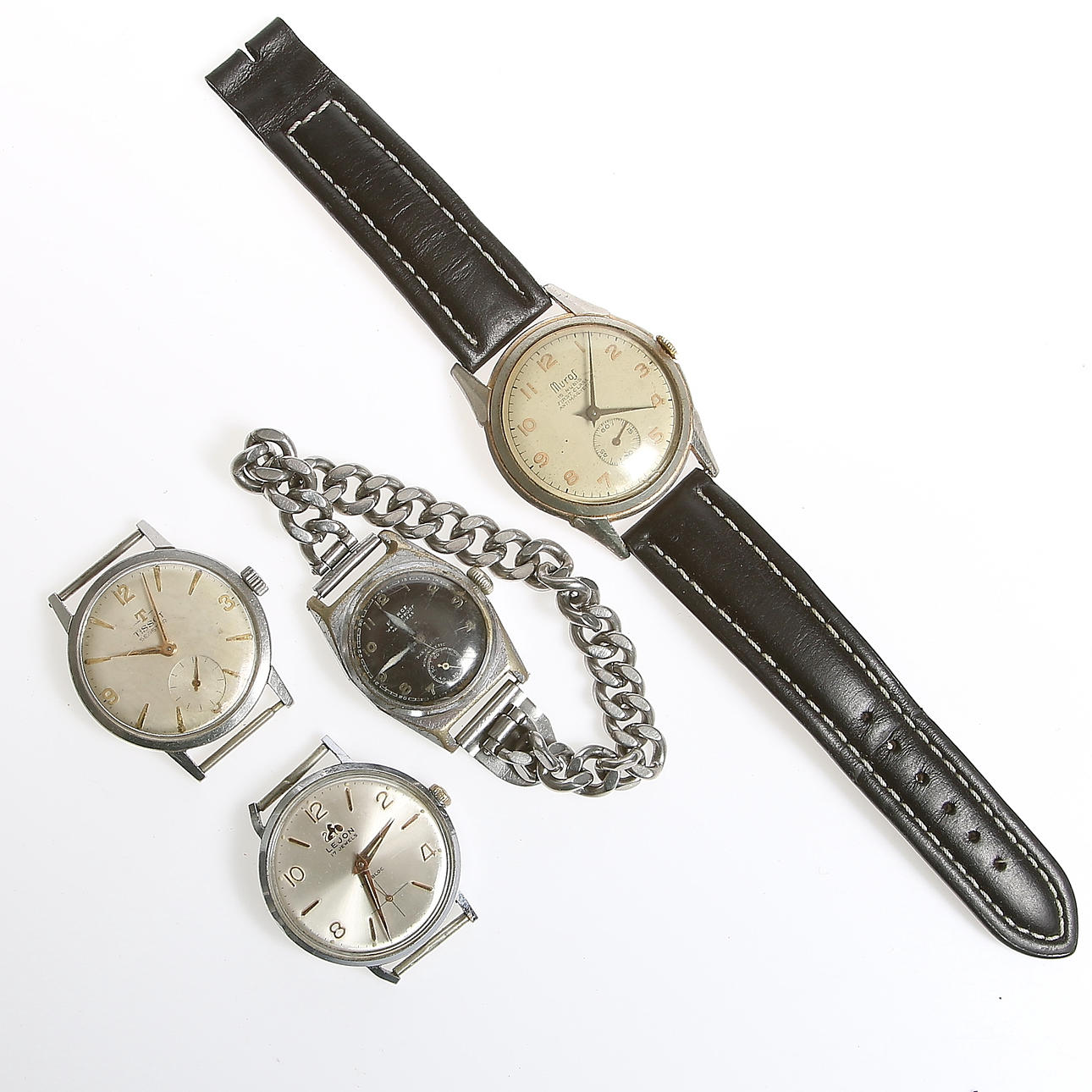 ARMBANDSUR, 4 st, bl.a. Tissot och Pierce.