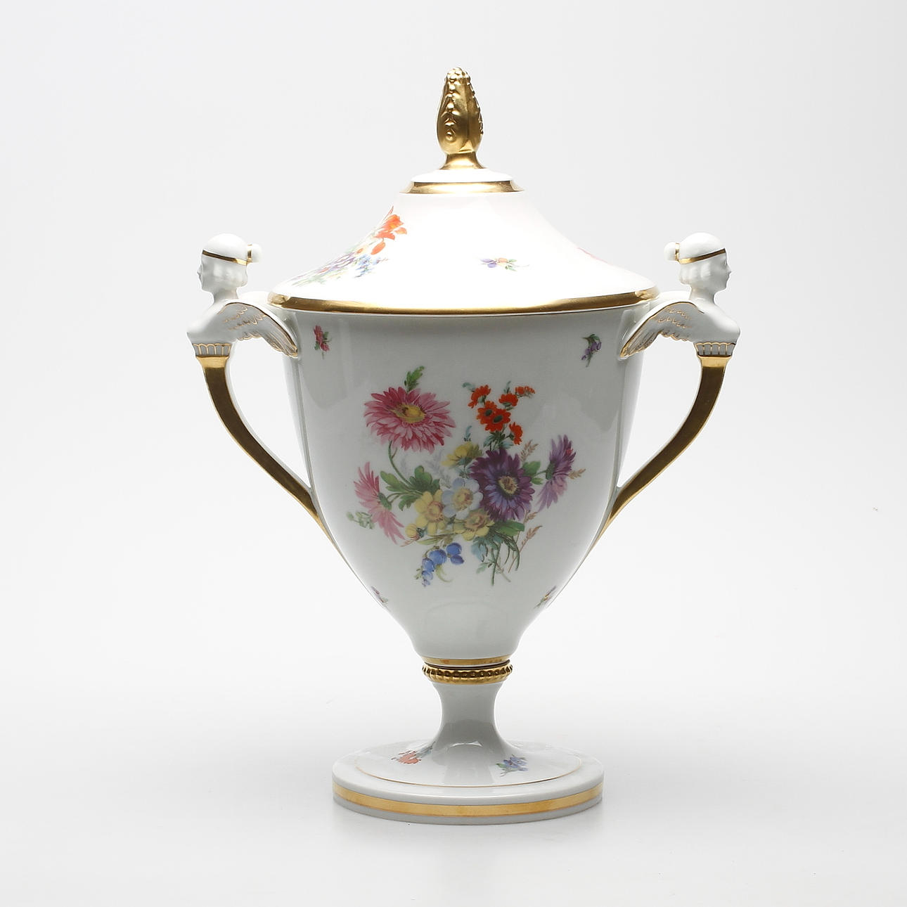 LOCKURNA, porslin, empire stil, Furstenberg, Tyskland, 1900-tal.