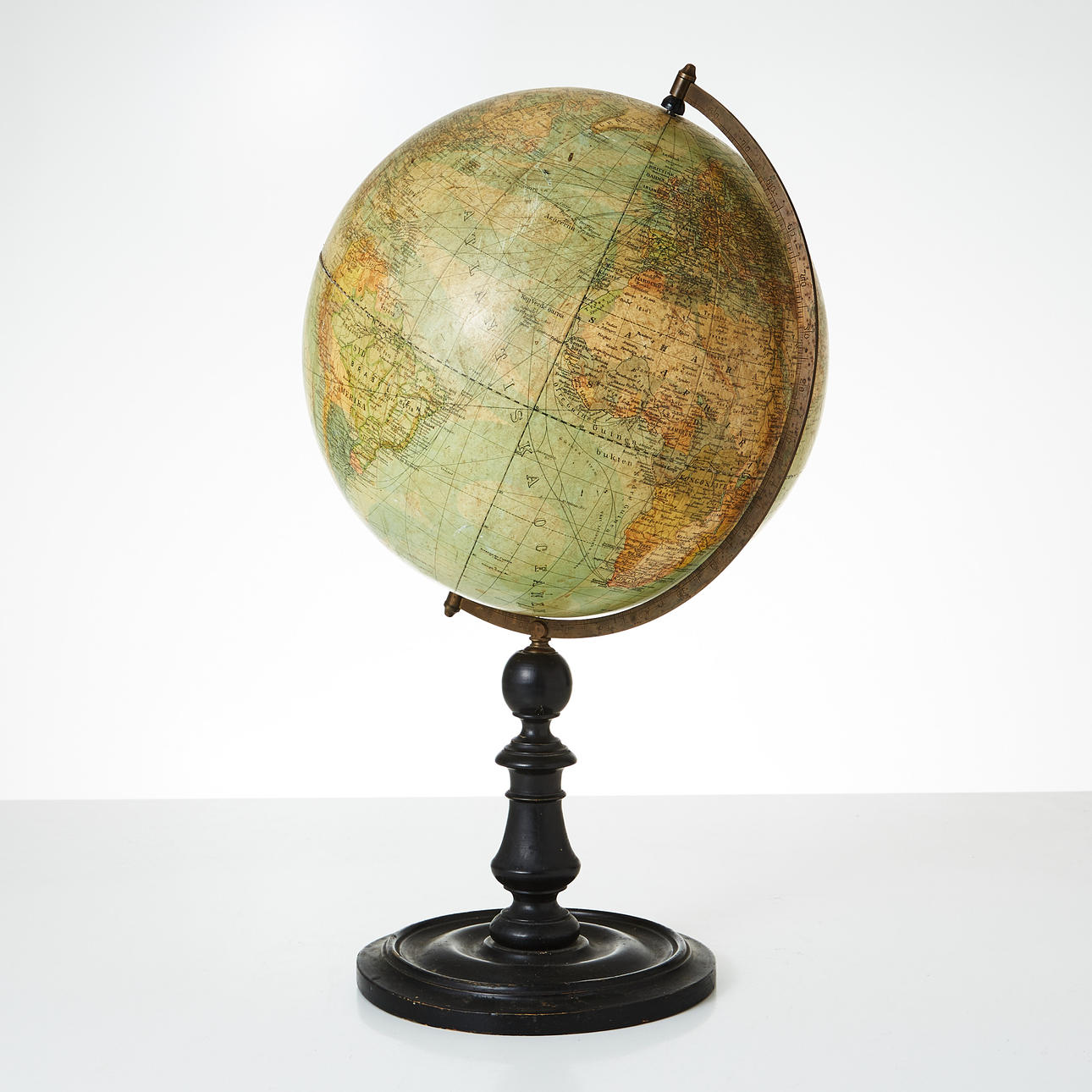 GLOBE, first half of the 20th century, wooden base.