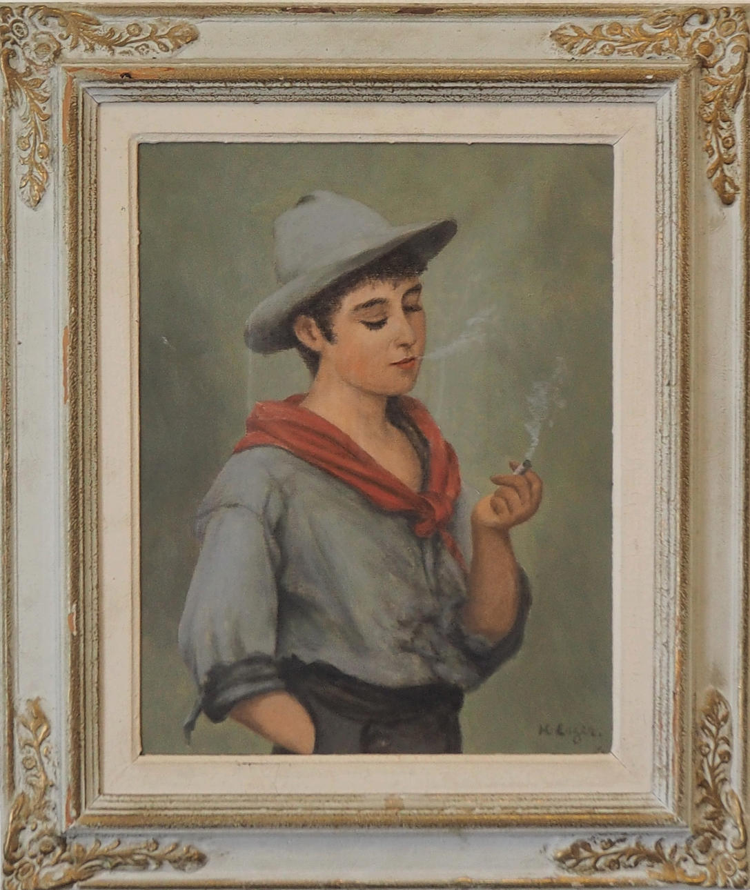 HARRY ENGER. oil on canvas, signed.
