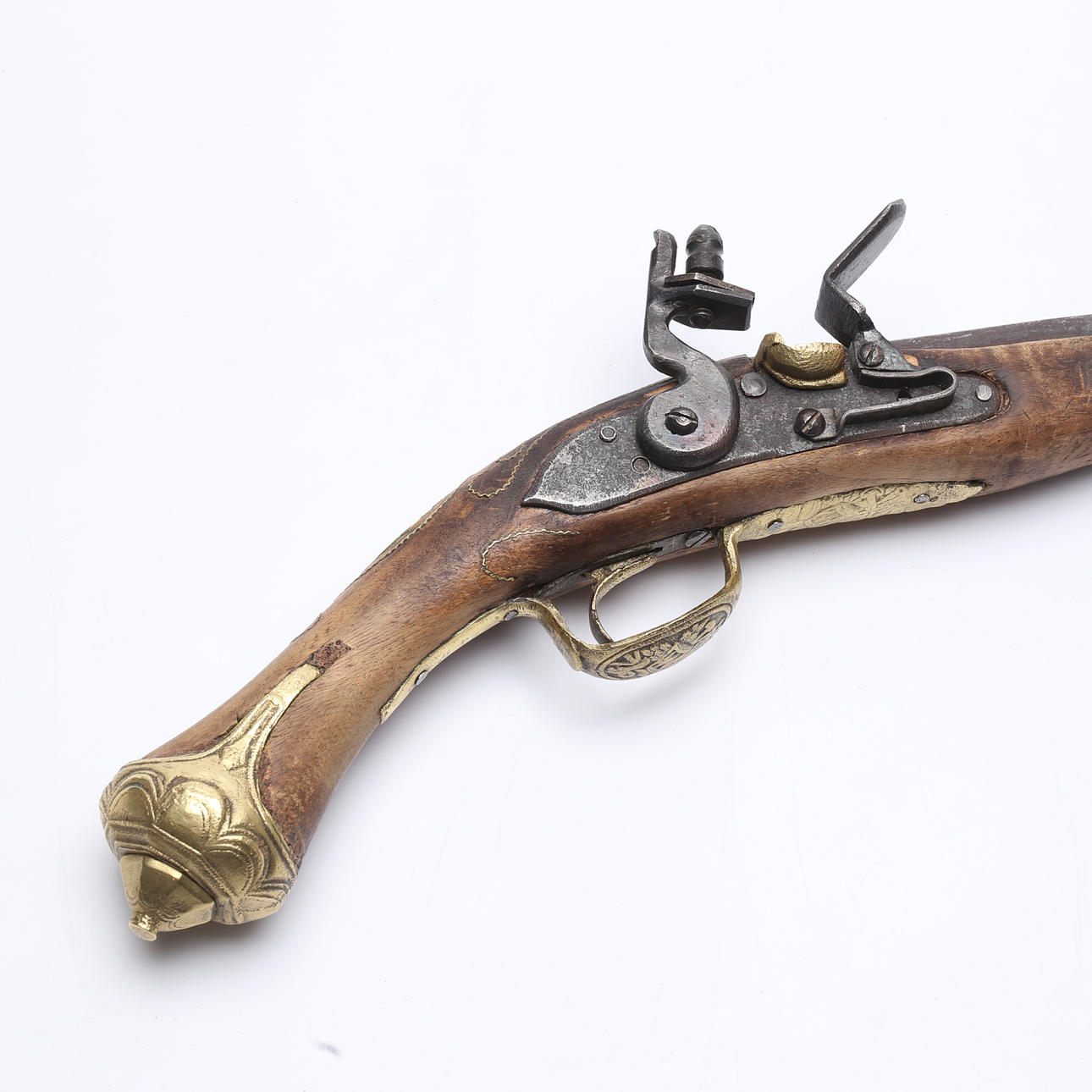 BLOCK PISTOL, probably Balkan or Turkey, 18th/19th century.