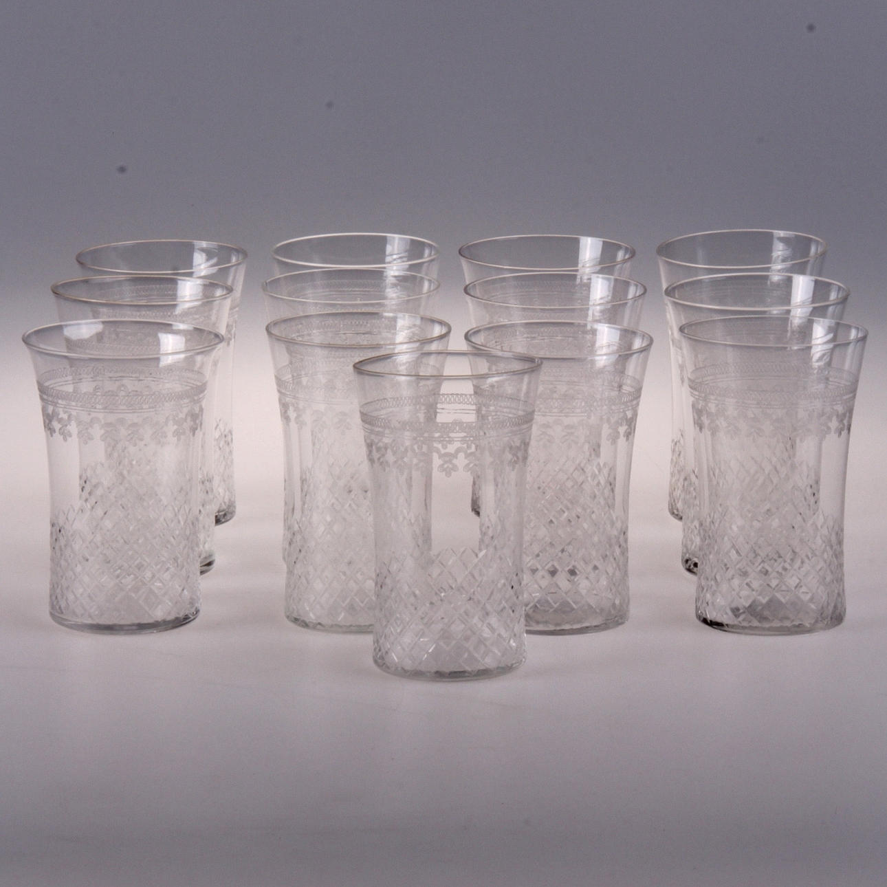 GLAS, kristall, 13 st. "Pall mall", Reijmyre.