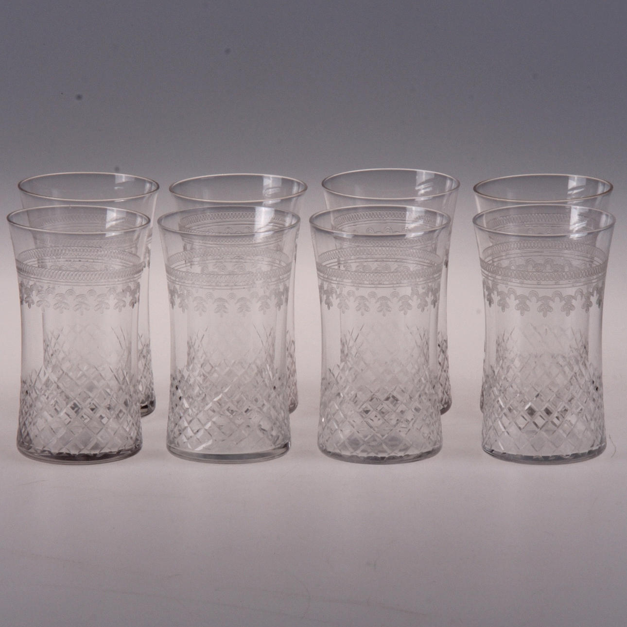 GLAS, kristall, 8 st. "Pall mall", Reijmyre.