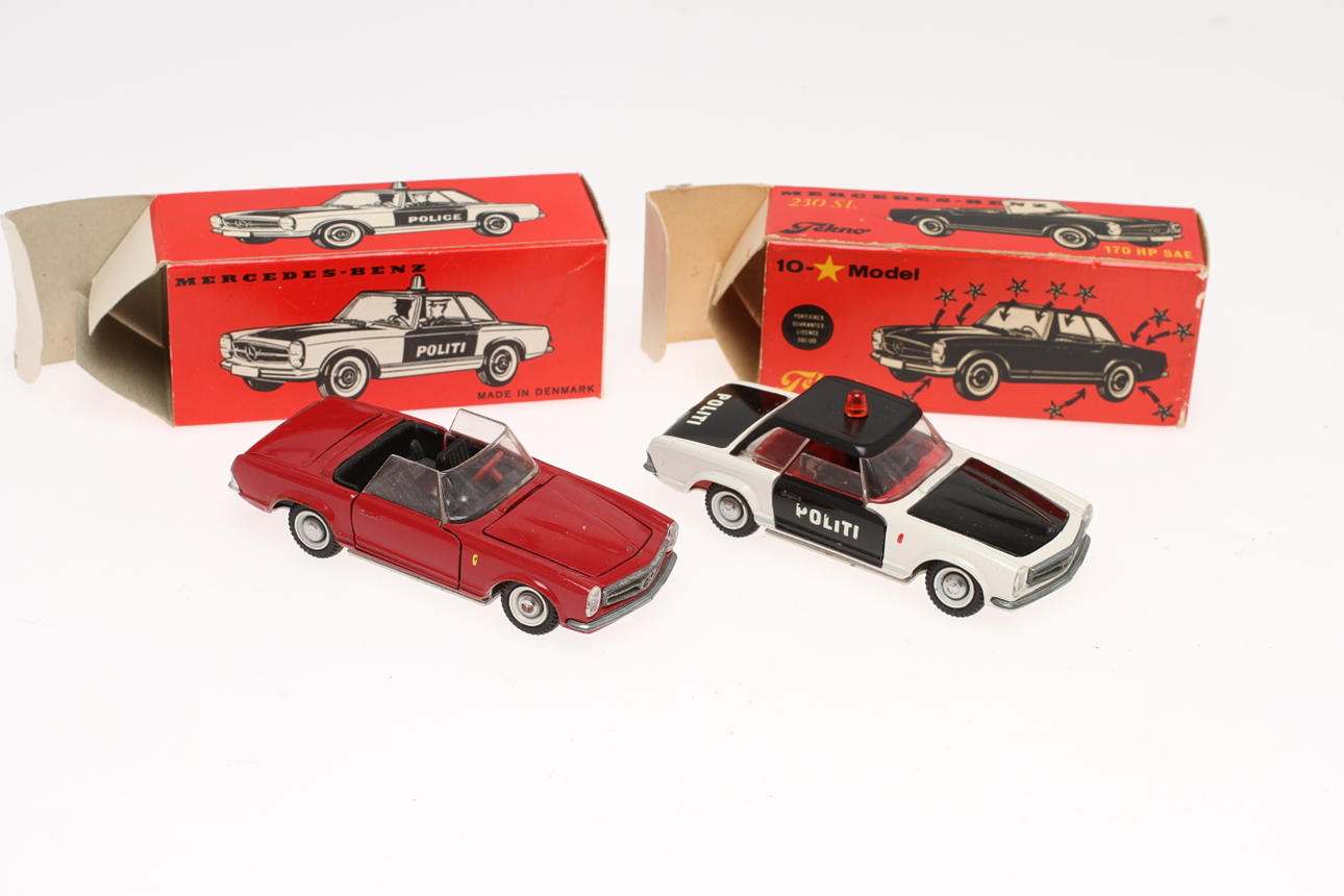 MODELLBILAR TEKNO 2 stycken i originalkartonger, Nr 928 0ch 932.