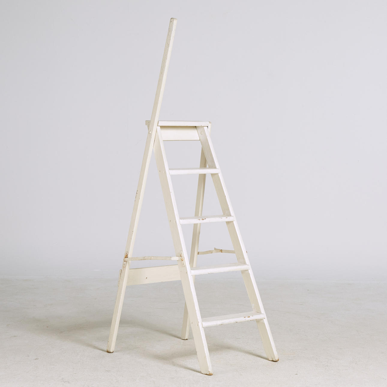 ESCALERA, plegable, blanca, 1900.