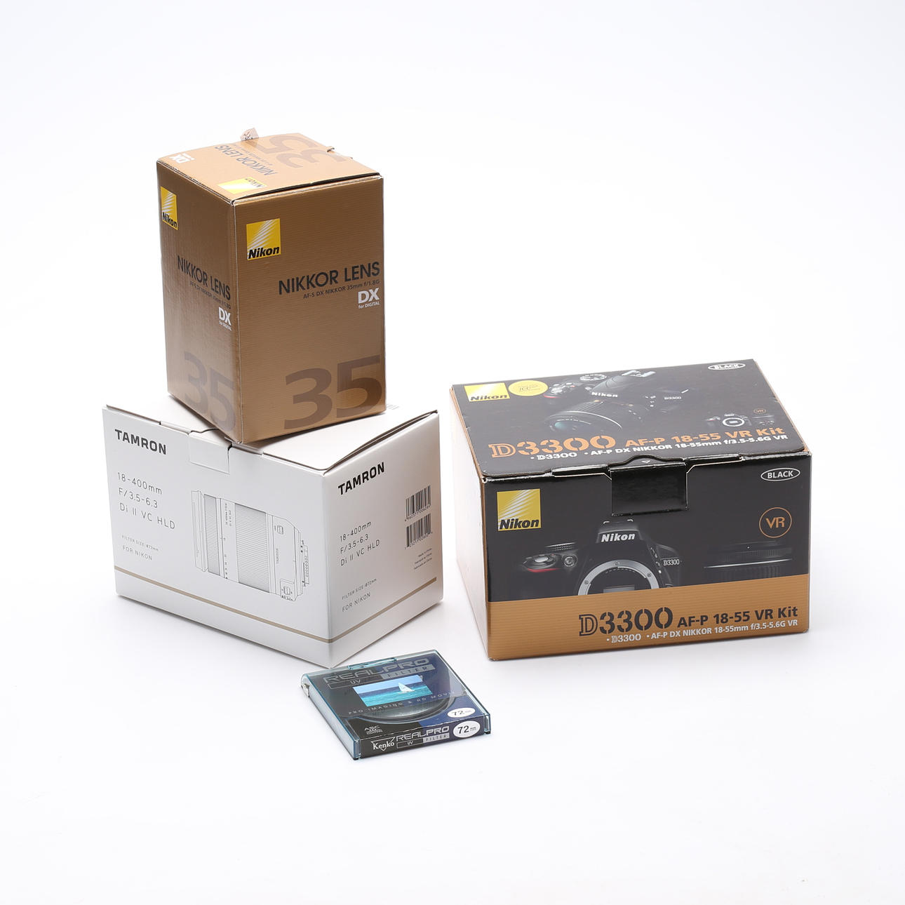 KAMERA, Nikon D3300 med OBJEKTIV.