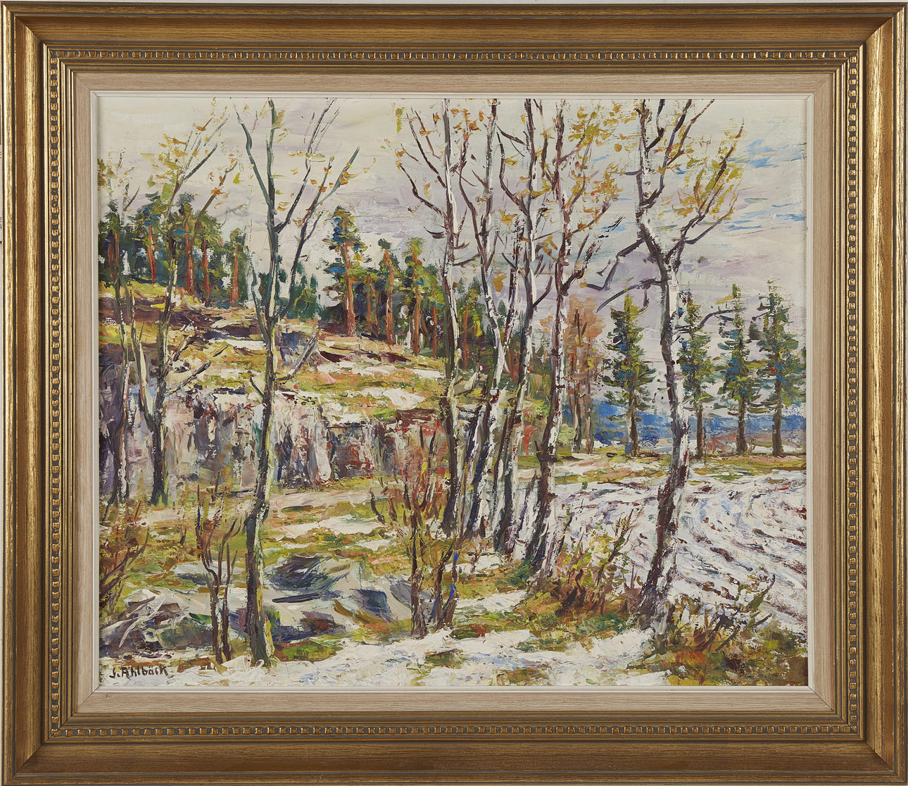 JOHAN AHLBÄCK (1895-1973): oljemålning.