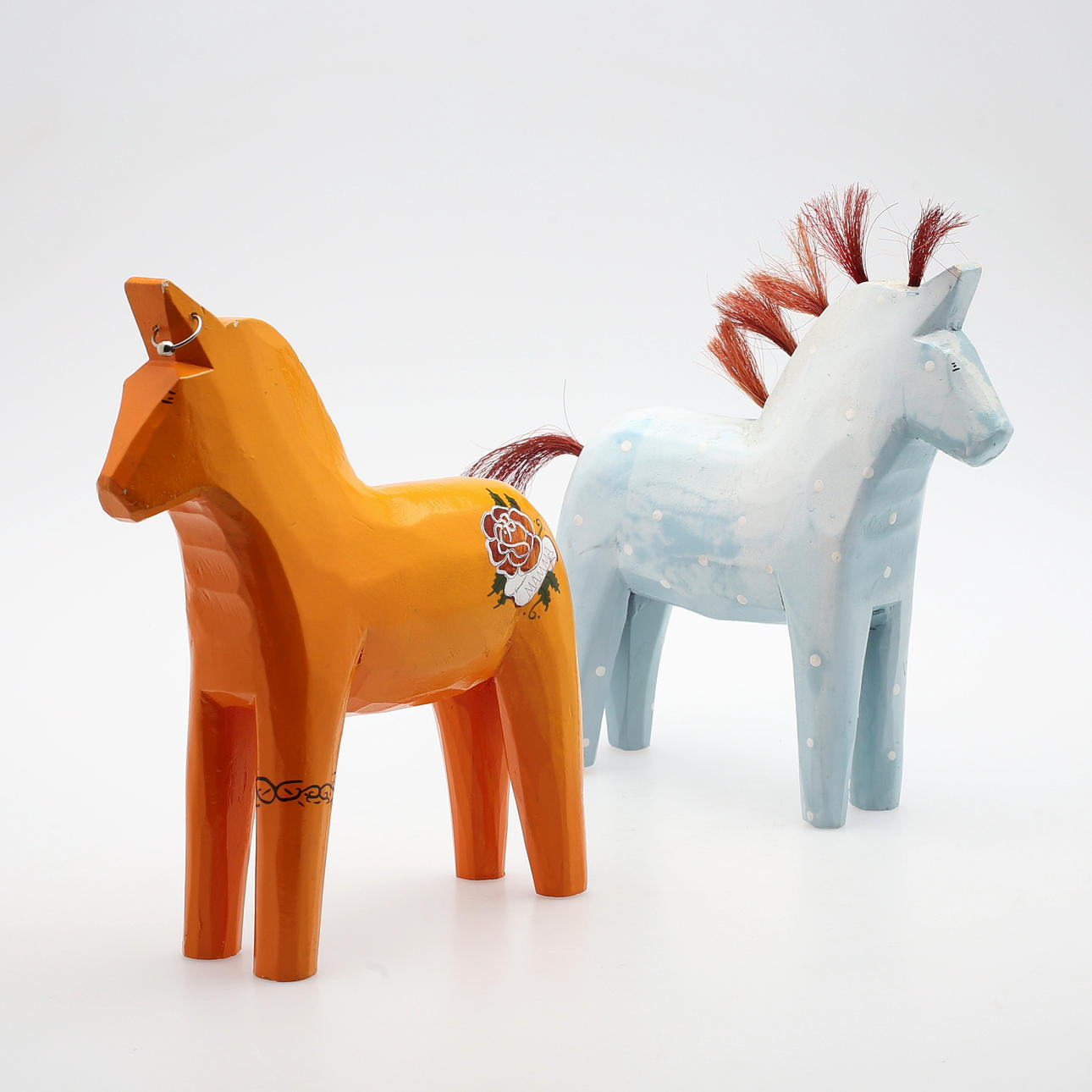 TRÄHÄSTAR, 2 pcs., "Stolle", IKEA, 2000s.