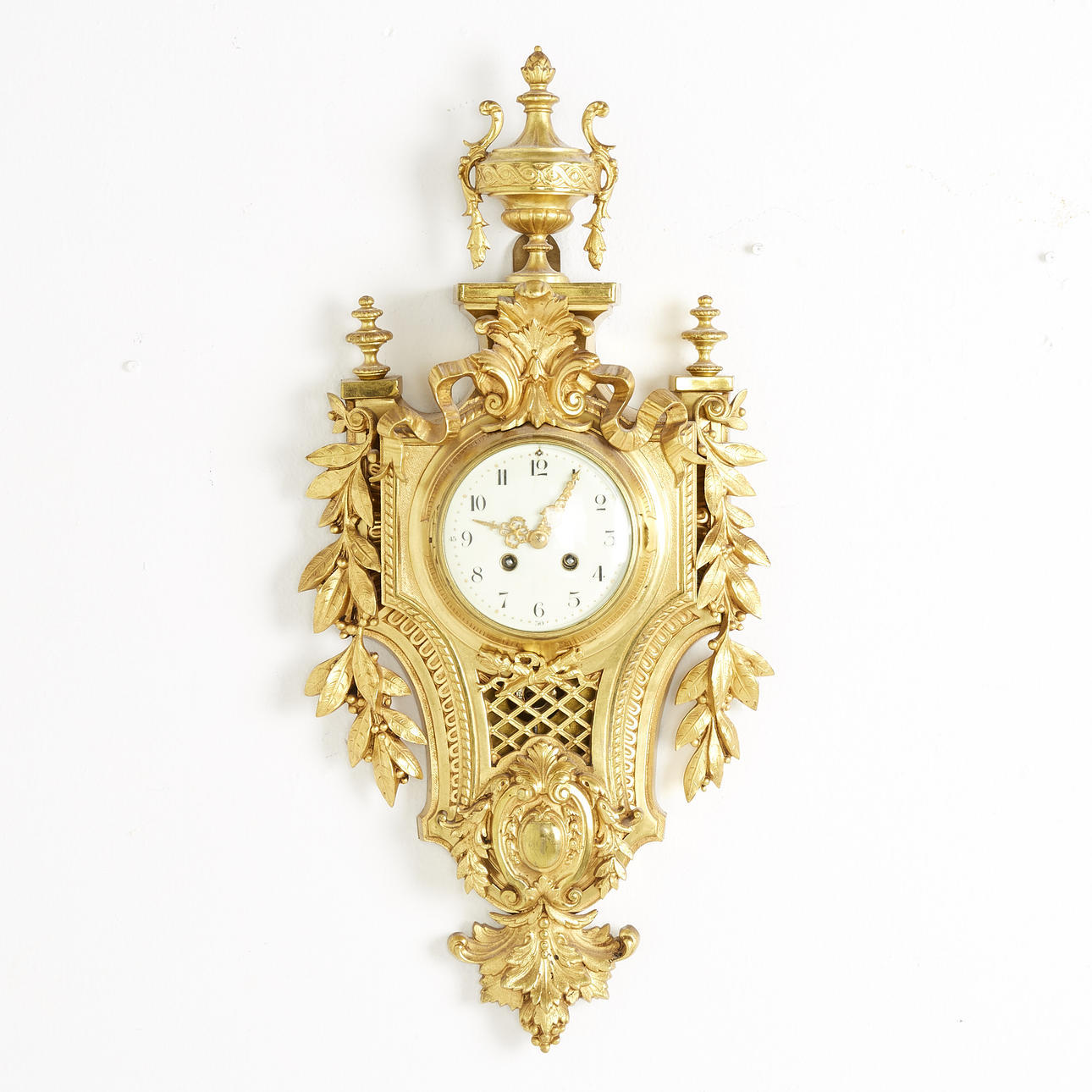 VÄGGUR, Japy Freres, delvis förgylld brons.