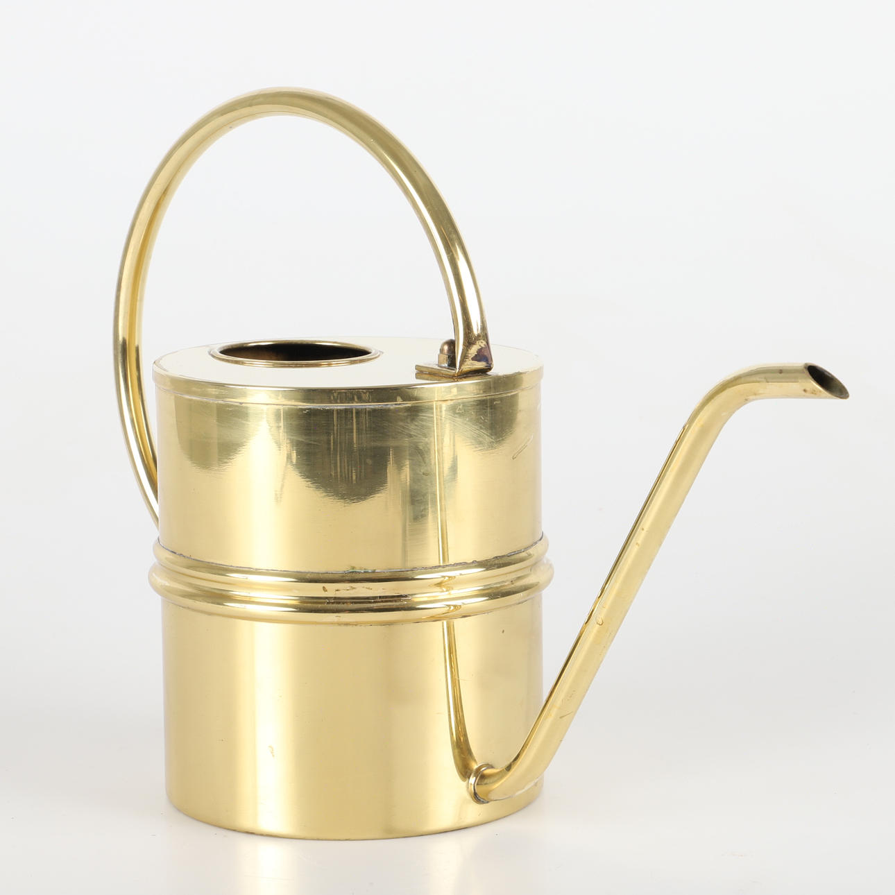 WATER POT, brass, GV Harnisch Eftf. Copenhagen, Denmark numbered.