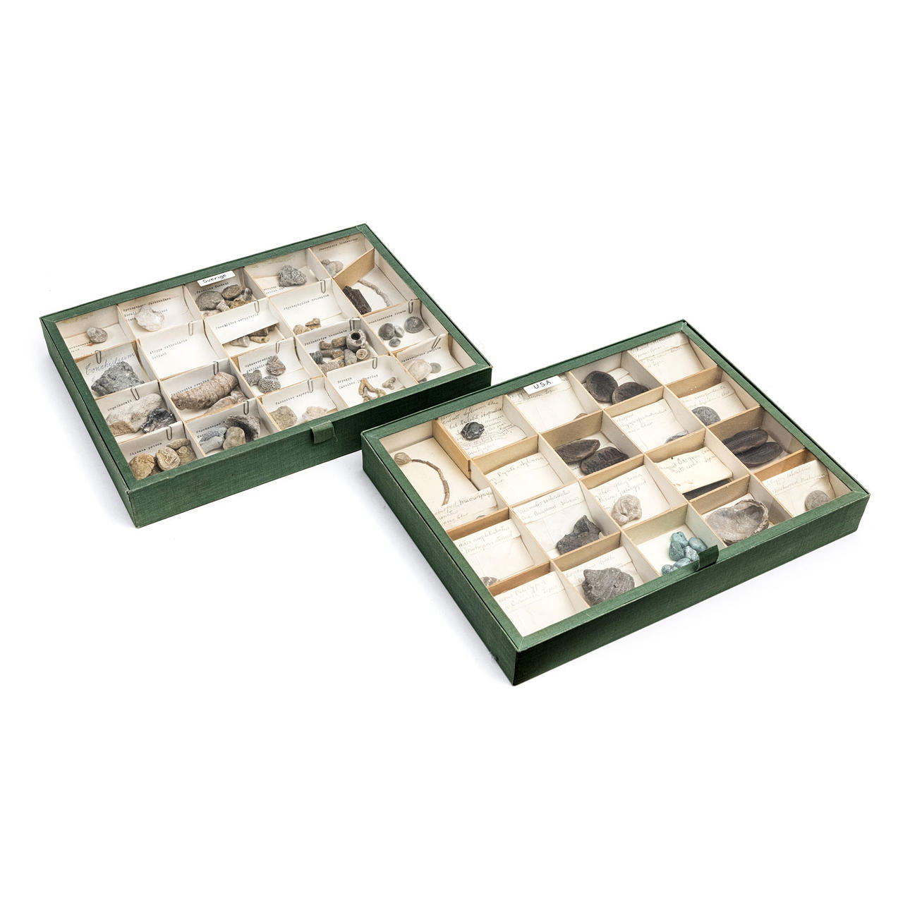 STENSAMLING, 2 lådor.