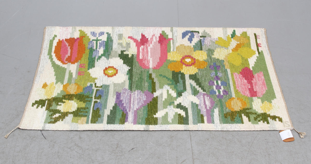 VÄGGBONAD, rölakan, "April", Ingegerd Silow, Axeco. 115 x 70 cm.