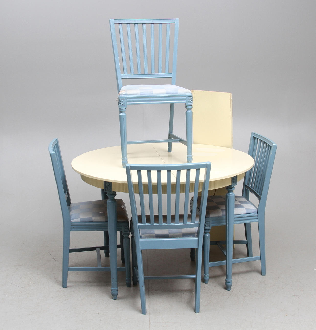 MATSALSGRUPP, 5 delar, Gustaviansk-stil, 1900-talets andra hälft.