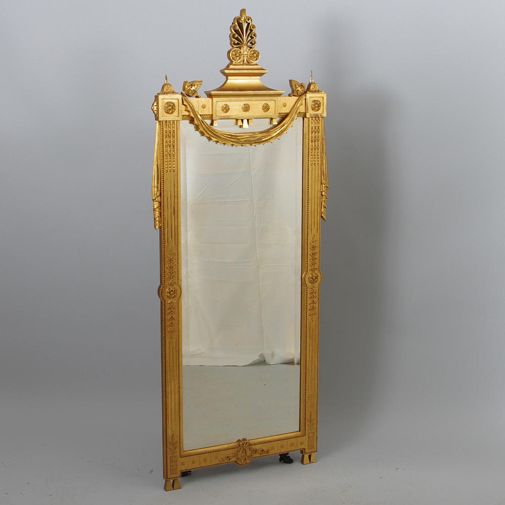 SPEGEL, förgylld, gustaviansk stil, 1900-tal.