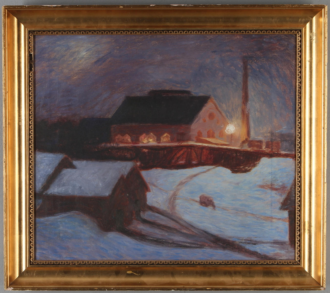 SIGFRID ULLMAN. vintermotiv, olja på duk, signerad och daterad 1905.