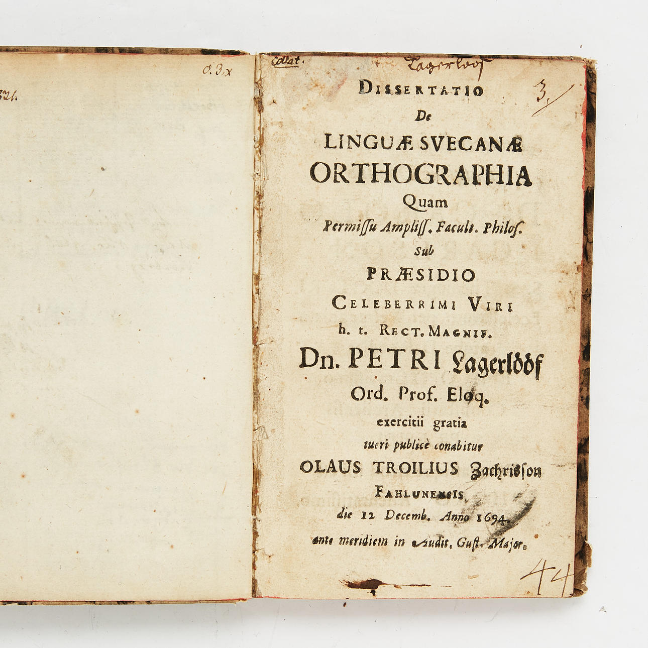 LAGERLÖÖFS RÄTTSTAVNING 1694.