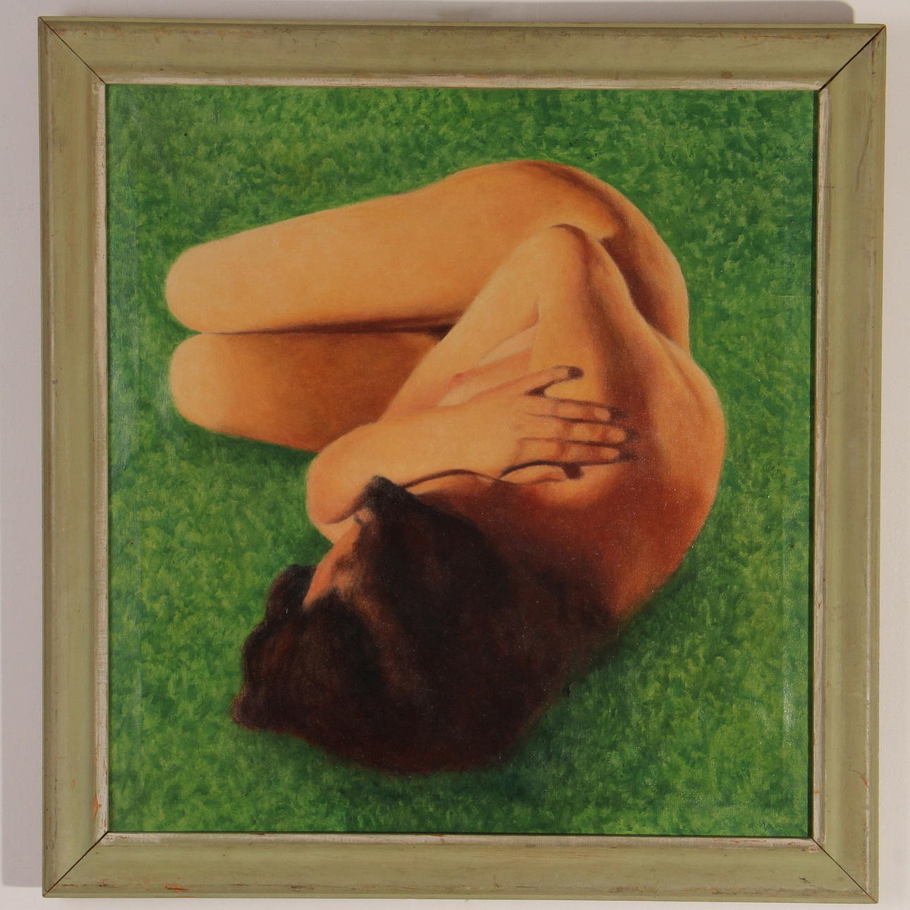 KARL ANDERSSON. (Xylografen), olja på pannå, naken kvinna, intygad a tergo.