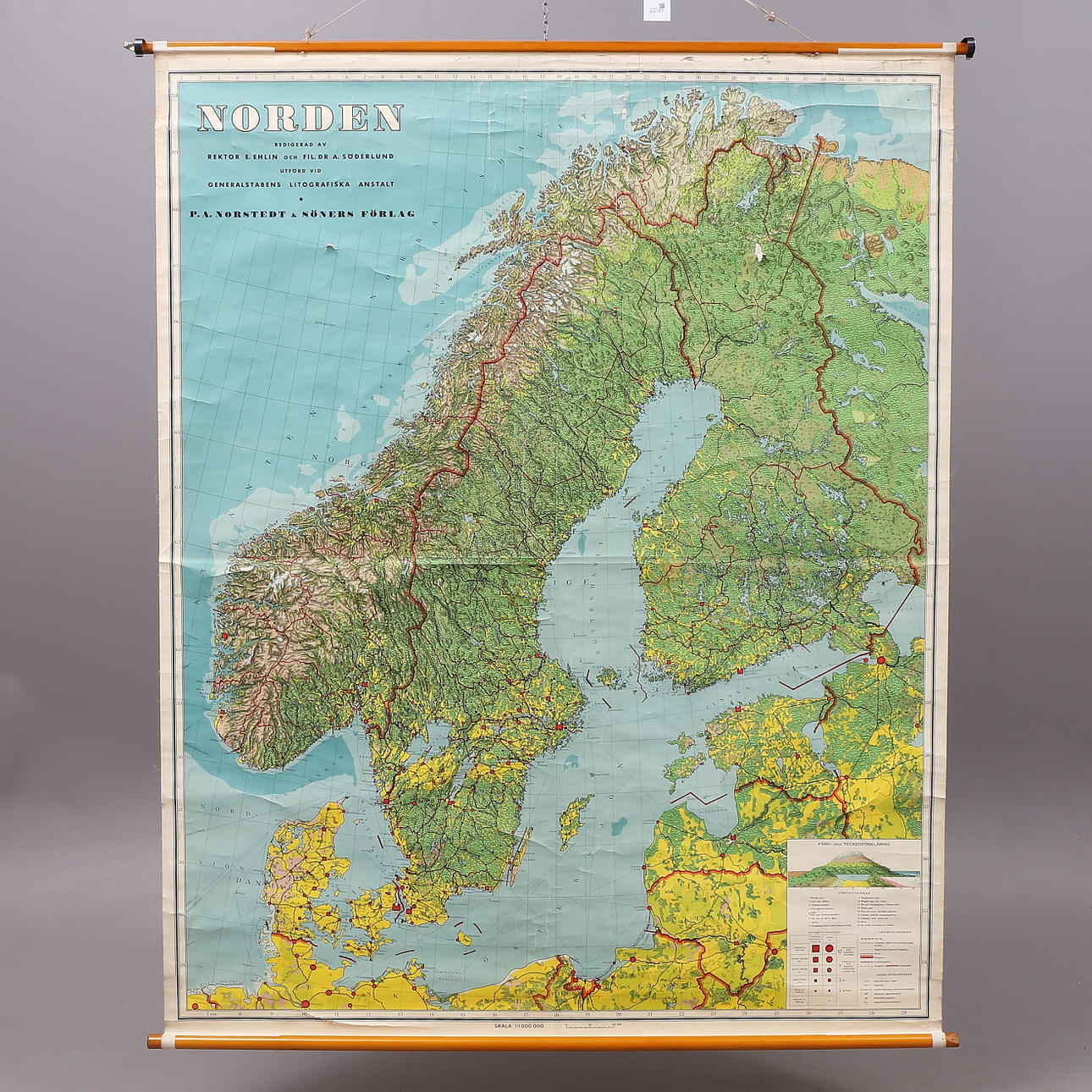 KORT over NORDEN, Norstedt & Söner.