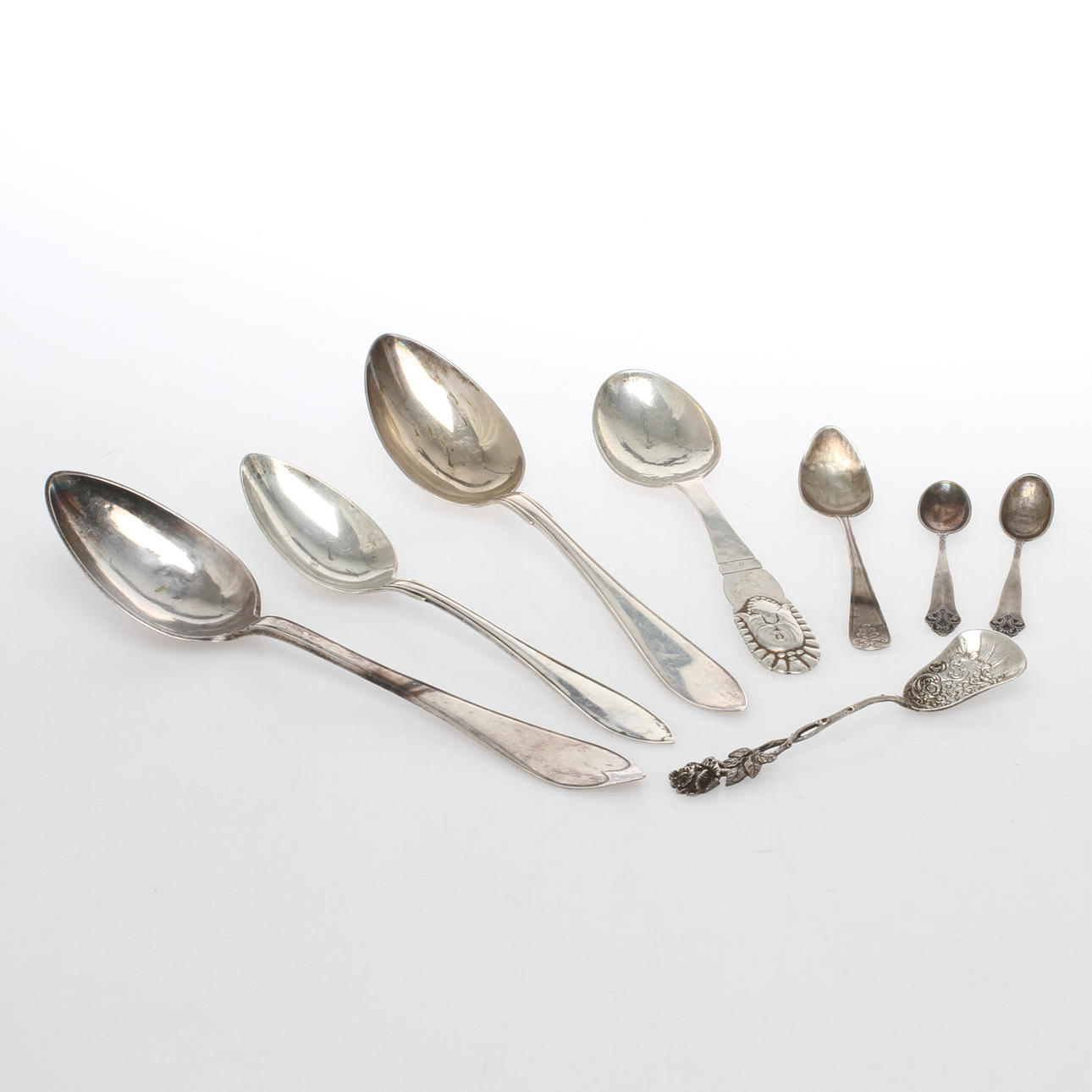 PARTI SKEDAR, 8 delar, skedar, 18 och 1900-tal.