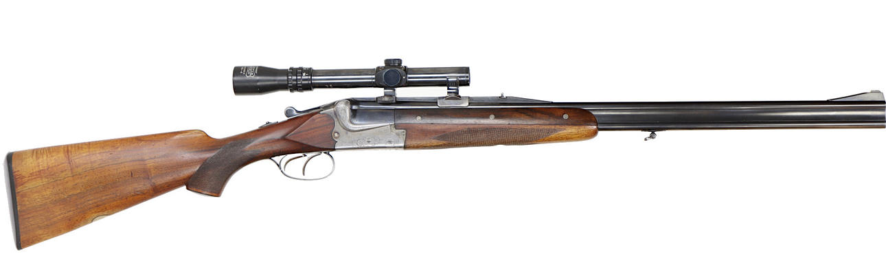526. SHOTGUN WITH TWO EXTRA PIPE SETS (COMBI & DOUBLE BOILERS), German, Single shot, make Merkel, model 200E, caliber 7x57R, 12/7x57R, 12/70, order no. 58921.