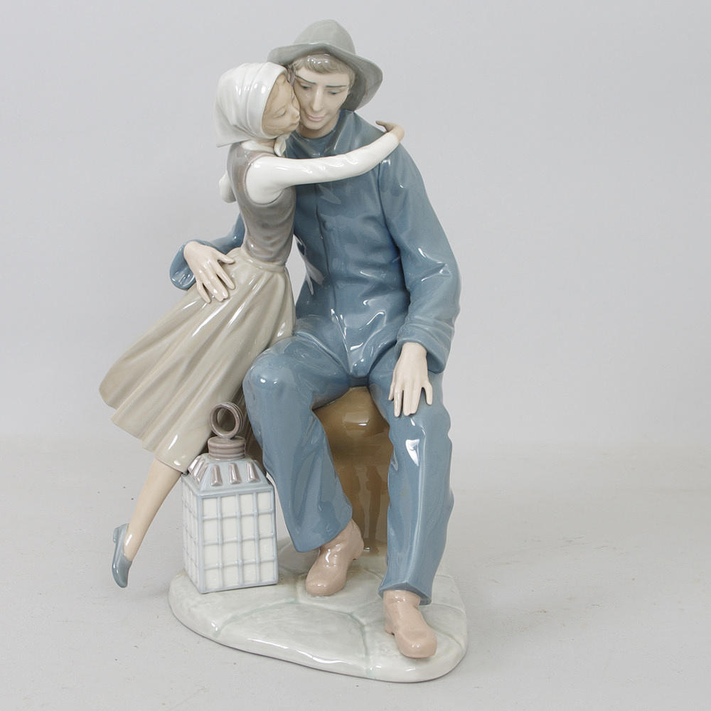 FIGURIN, porslin, förälskat par, Lladro.