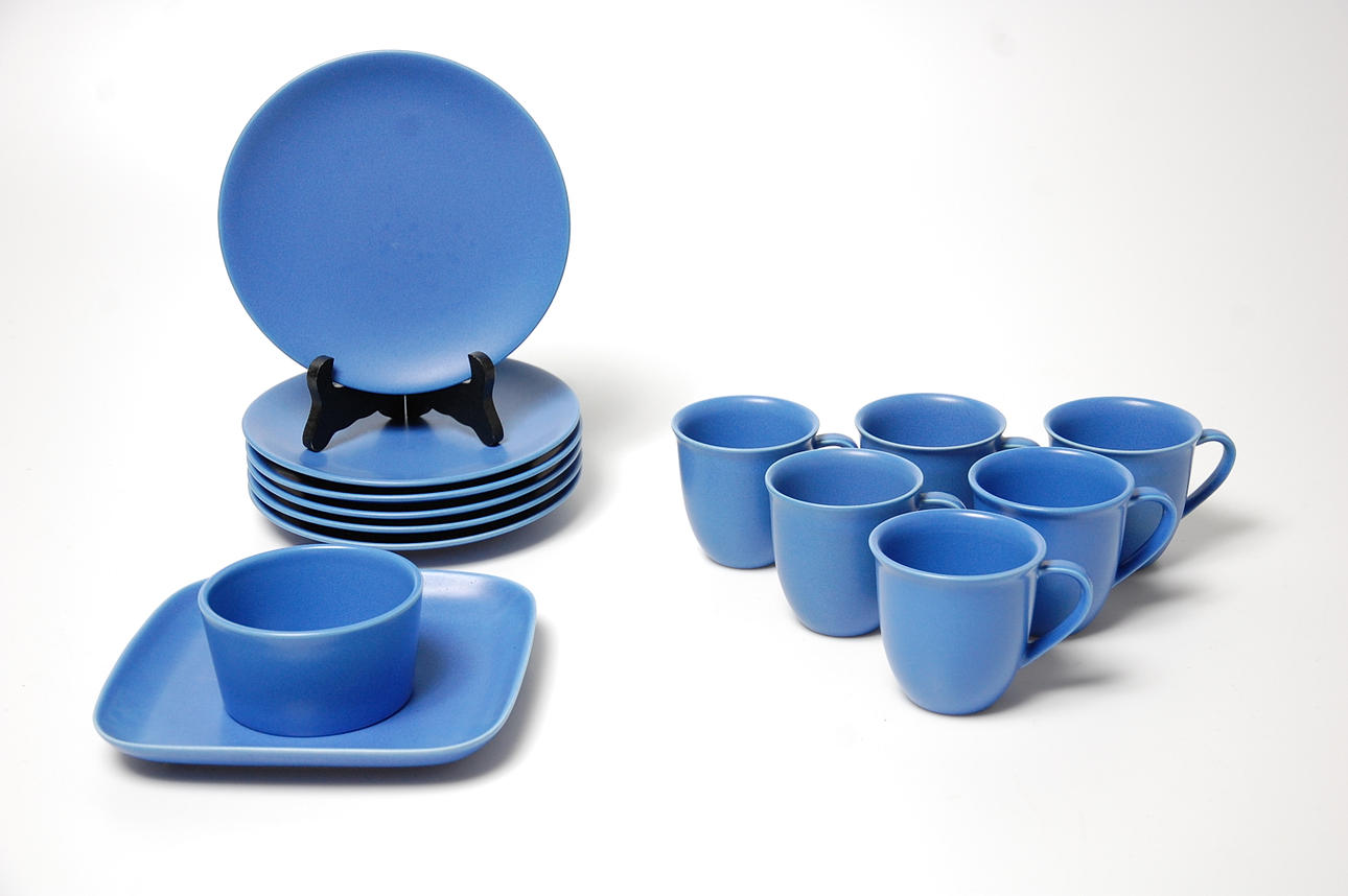 FRUKOSTSERVIS, 14 delar, keramik, Höganäs.