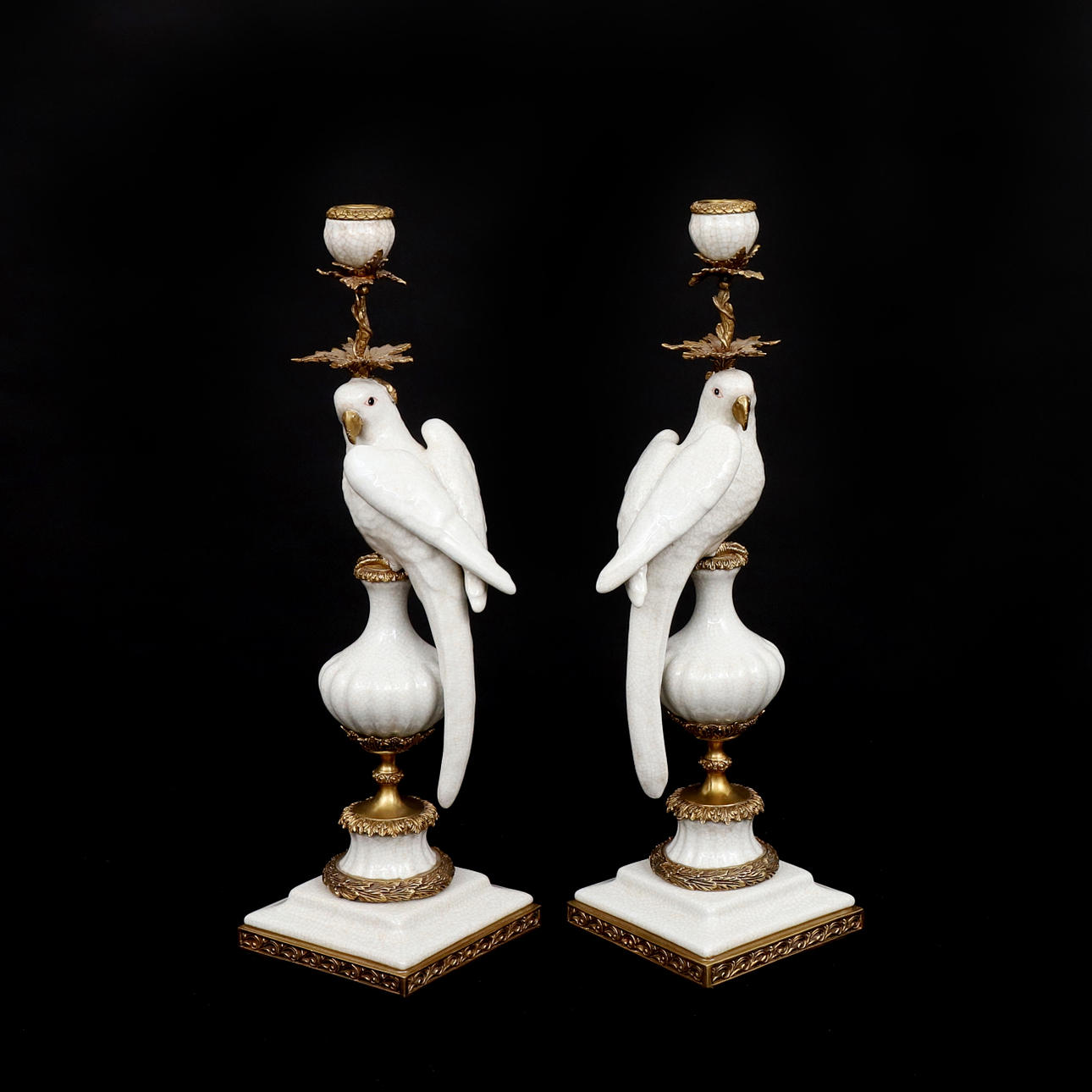 KERZEN ("Papageien"), ein Paar, zeitgenössisch.