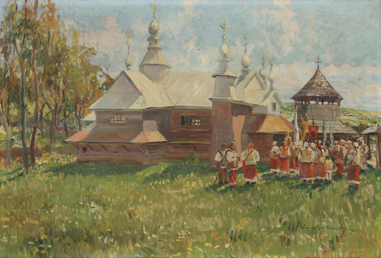 LEONARD WINTOROWSKI. Högtidsklätt sällskap. Olja på duk. Signerad och daterad 1912.