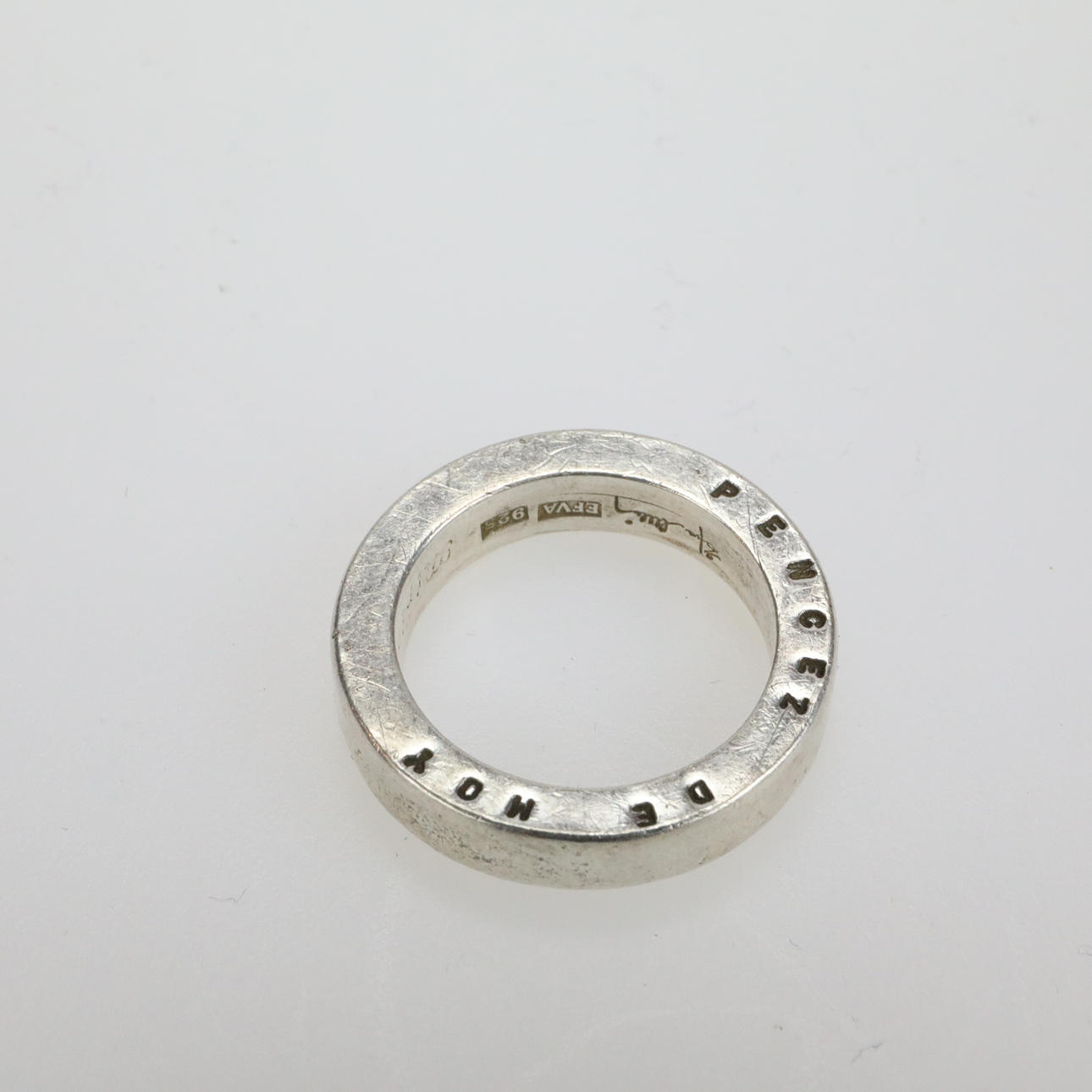 RING, Efva Attling, "Pencez de moy" silver 925.